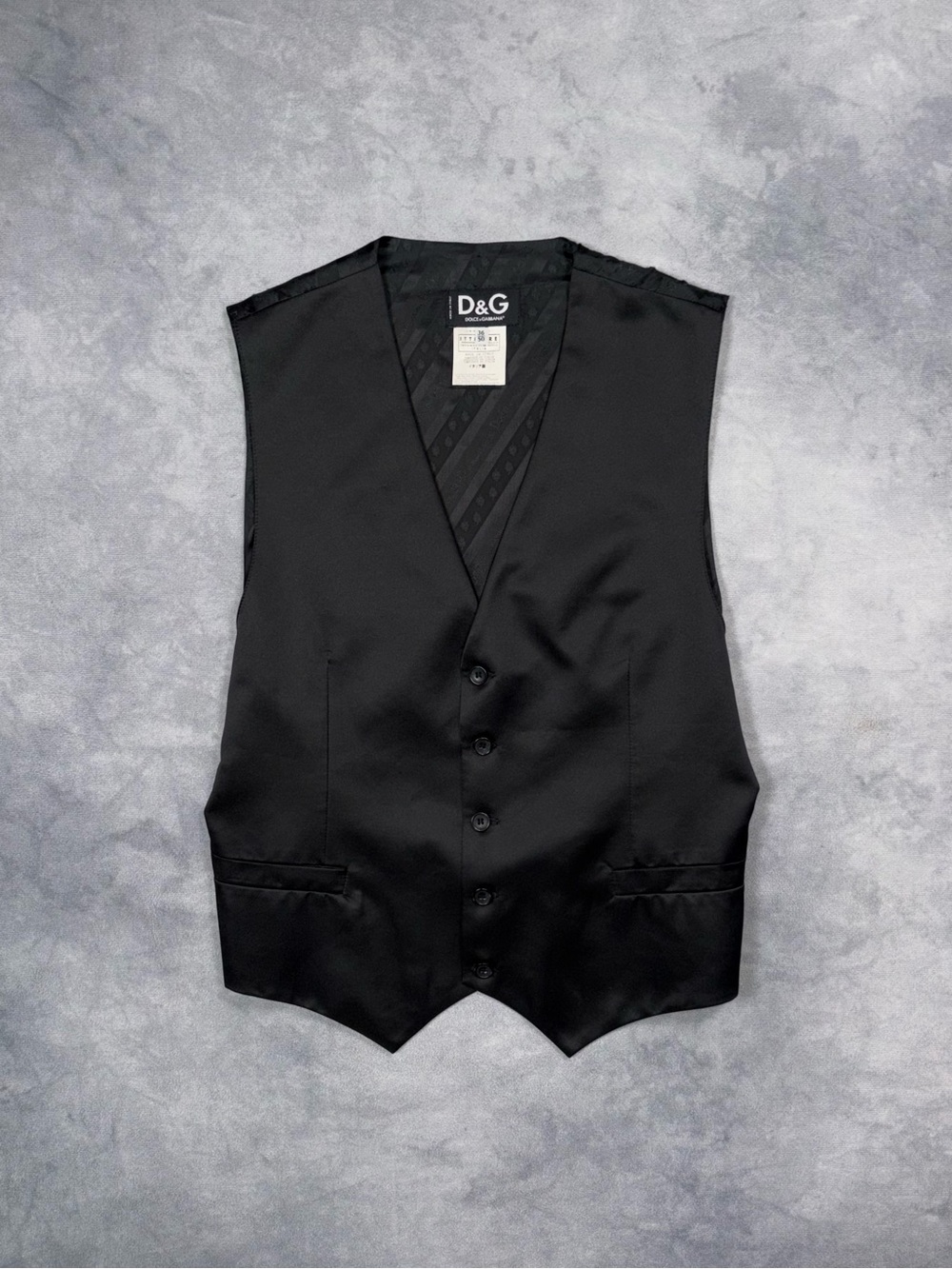 DOLCE&GABANNA Vintage Casual Formal Business Distressed D&G Monogram Vest